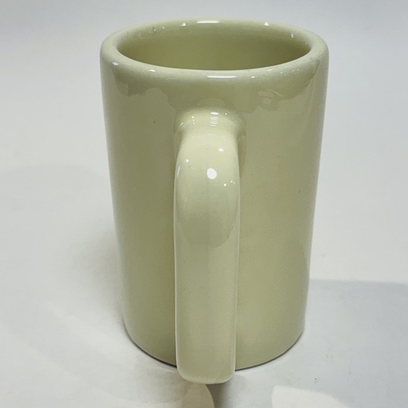 Vintage Hall Brand Coffee Cup Mid Century Off White Diner Mug Heavy Made In USA - Picture 2 of 8